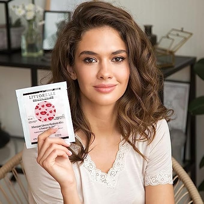 rayihni LYCHEE MOISTURISING, PLUMPING AND ANTI-AGEING LIP MASK - HYDROGEL LIP PADS WITH 97% NATURAL INGREDIENTS - MADE IN FRANCE - SOFT AND SMOOTH LIPS - Image 2